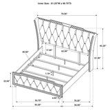 Lorient Ivory/Camel 4-piece Queen Bedroom Set by Coaster at Eve Furniture