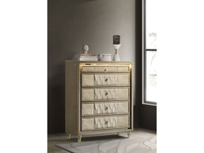 Lorient Ivory/Camel 5-drawer LED Chest of Drawers by Coaster at Eve Furniture