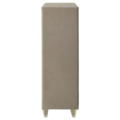 Lorient Ivory/Camel 5-drawer LED Chest of Drawers by Coaster at Eve Furniture