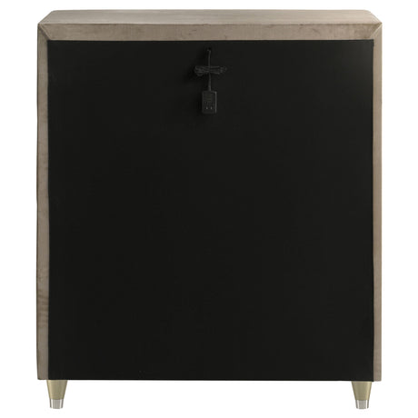Lorient Ivory/Camel 5-drawer LED Chest of Drawers by Coaster at Eve Furniture