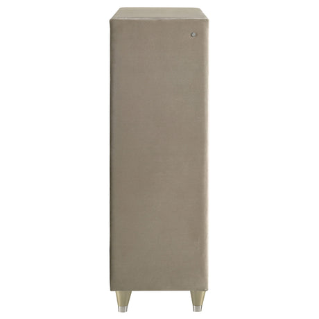 Lorient Ivory/Camel 5-drawer LED Chest of Drawers by Coaster at Eve Furniture