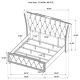 Lorient Ivory/Camel 5-piece Eastern King Bedroom Set by Coaster at Eve Furniture