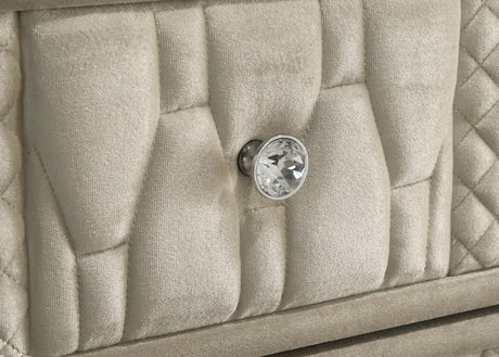 Lorient Ivory/Camel 8-drawer LED Bedroom Dresser Cabinet by Coaster at Eve Furniture