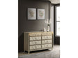 Lorient Ivory/Camel 8-drawer LED Bedroom Dresser Cabinet by Coaster at Eve Furniture
