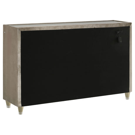 Lorient Ivory/Camel 8-drawer LED Bedroom Dresser Cabinet by Coaster at Eve Furniture