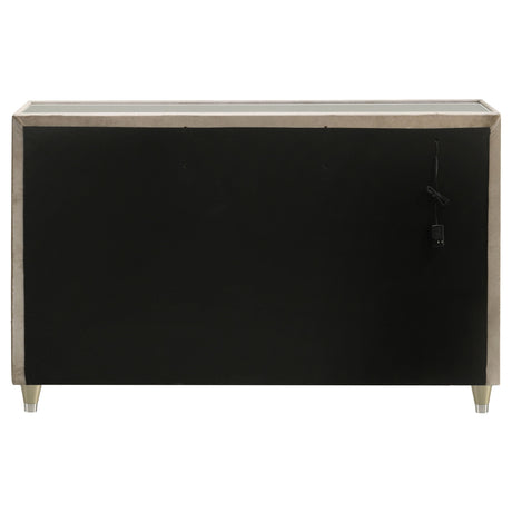 Lorient Ivory/Camel 8-drawer LED Bedroom Dresser Cabinet by Coaster at Eve Furniture