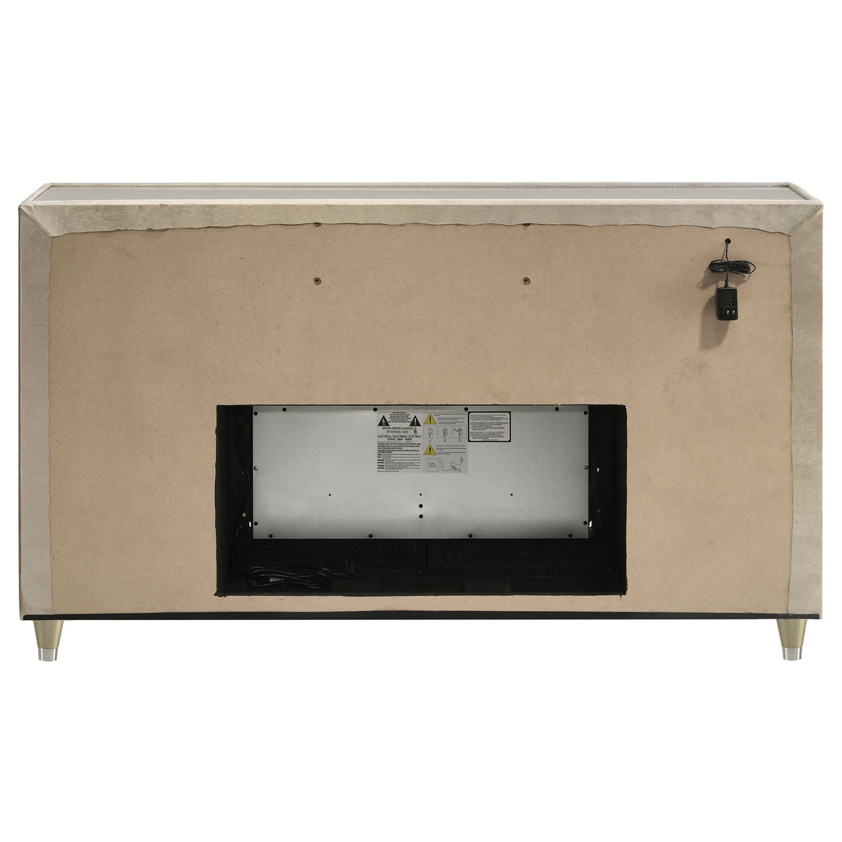 Lorient Ivory/Camel 8-drawer LED Bedroom Flame Box Dresser by Coaster at Eve Furniture