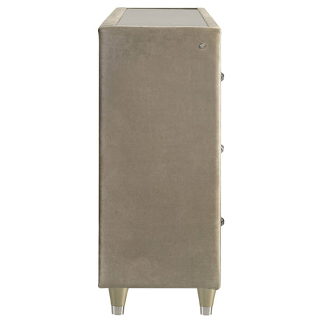 Lorient Ivory/Camel 8-drawer LED Bedroom Flame Box Dresser by Coaster at Eve Furniture