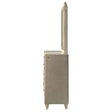 Lorient Ivory/Camel 8-drawer LED Dresser with Mirror by Coaster at Eve Furniture