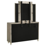 Lorient Ivory/Camel 8-drawer LED Dresser with Mirror by Coaster at Eve Furniture