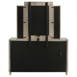 Lorient Ivory/Camel 8-drawer LED Dresser with Mirror by Coaster at Eve Furniture