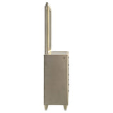Lorient Ivory/Camel 8-drawer LED Dresser with Mirror by Coaster at Eve Furniture