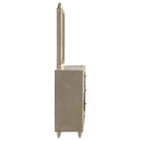 Lorient Ivory/Camel 8-drawer LED Flame Box Dresser and Mirror by Coaster at Eve Furniture