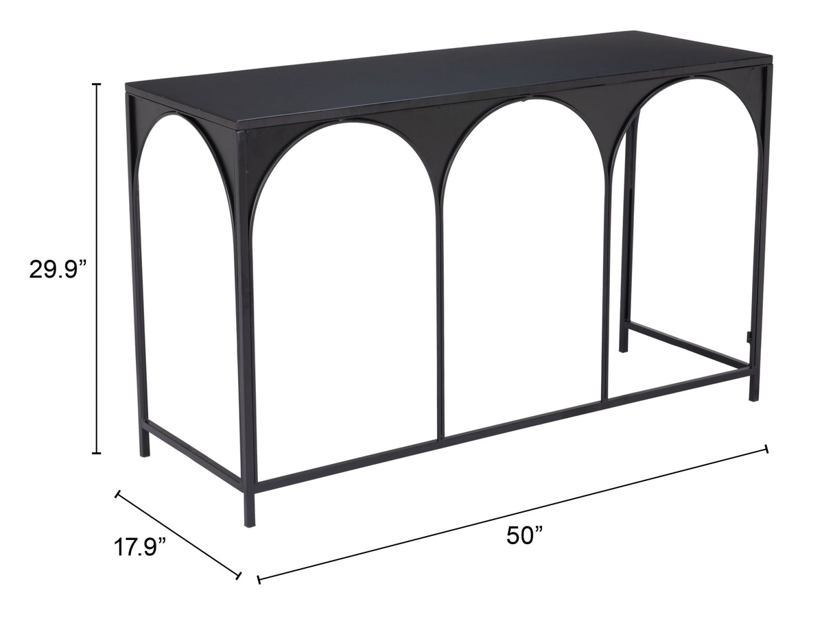 Loriet Black Console Table by Zuomod at Eve Furniture