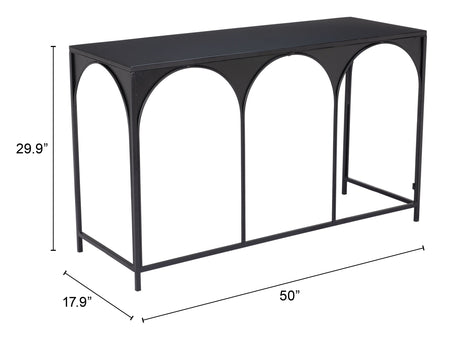 Loriet Black Console Table by Zuomod at Eve Furniture