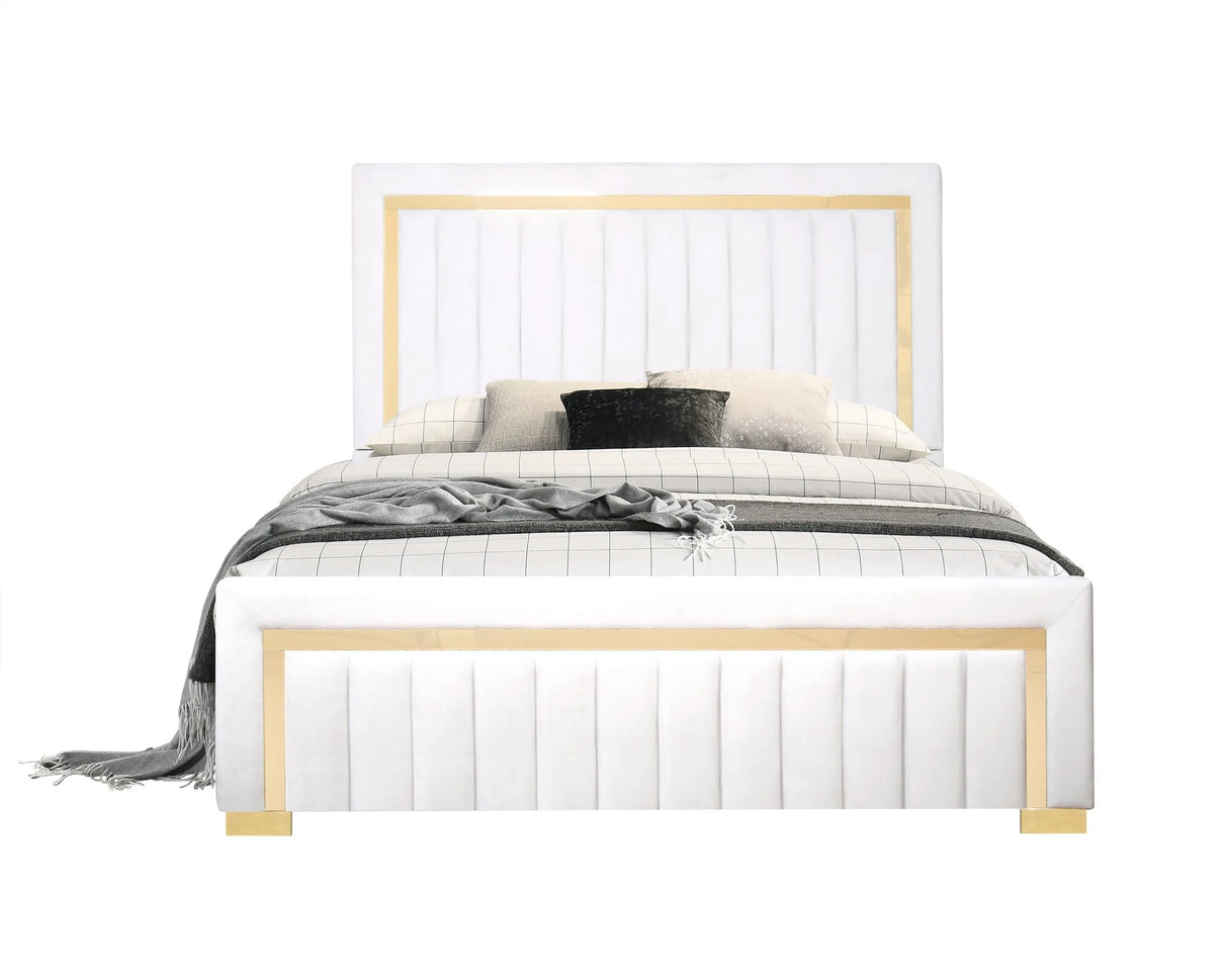 Loris Beige Queen Bed by Happy Homes at Eve Furniture