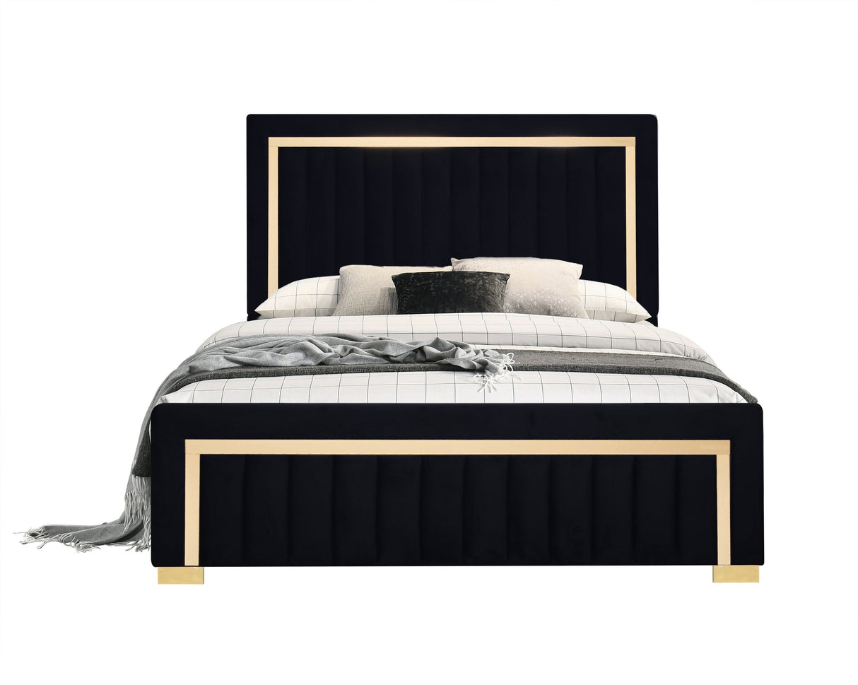 Loris Black Queen Bed by Happy Homes at Eve Furniture