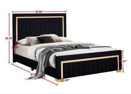 Loris Black Queen Bed by Happy Homes at Eve Furniture