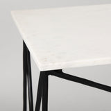 Lorlei Marble Top w/ Gray Iron Base Console Table by Mercana at Eve Furniture