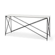Lorlei Marble Top w/ Gray Iron Base Console Table by Mercana at Eve Furniture