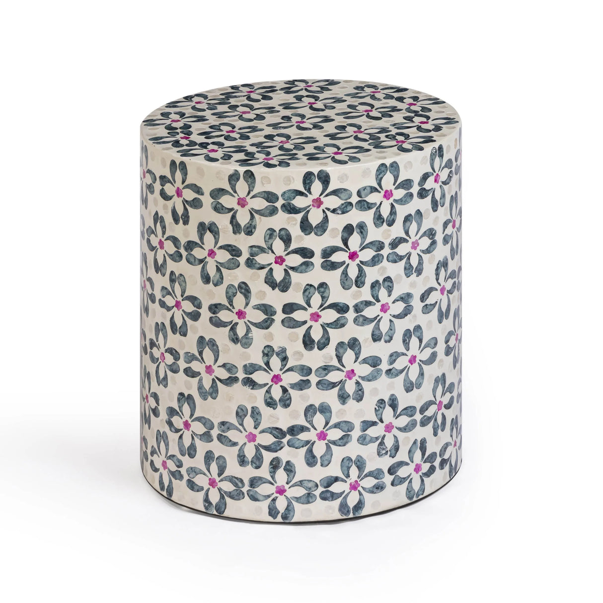 Lorna Capiz Shell Accent Stool by TOV Furniture at Eve Furniture