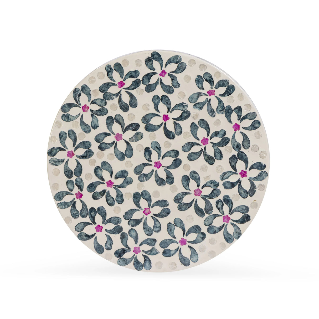 Lorna Capiz Shell Accent Stool by TOV Furniture at Eve Furniture