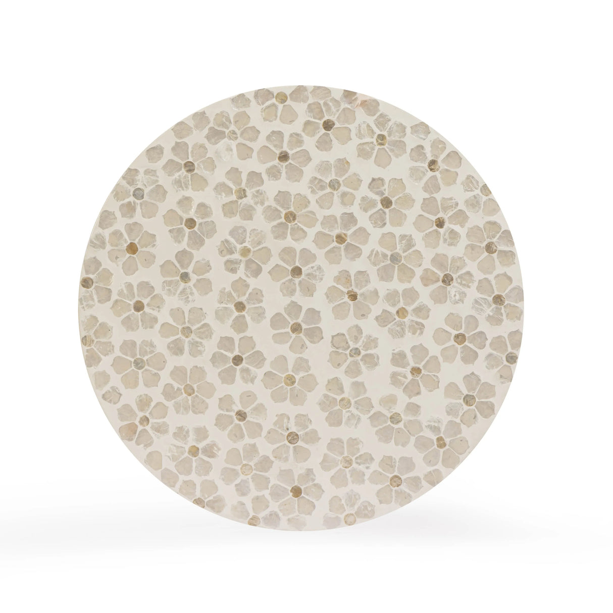 Lorna Capiz Shell Accent Stool by TOV Furniture at Eve Furniture