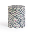 Lorna Capiz Shell Accent Stool by TOV Furniture at Eve Furniture