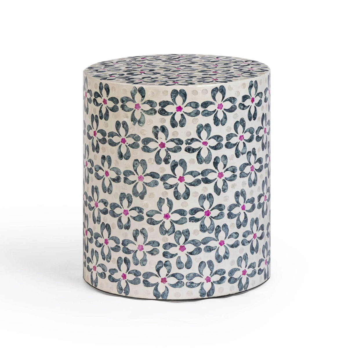 Lorna Capiz Shell Accent Stool by TOV Furniture at Eve Furniture