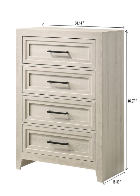 Lorraine Antique White Chest by Crown Mark at Eve Furniture