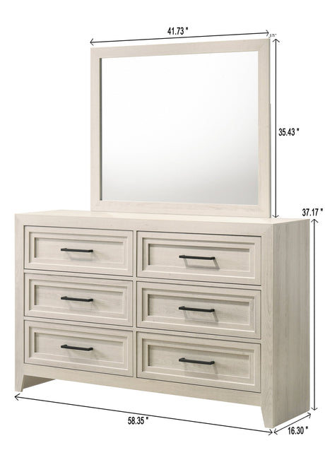 Lorraine Antique White Dresser by Crown Mark at Eve Furniture