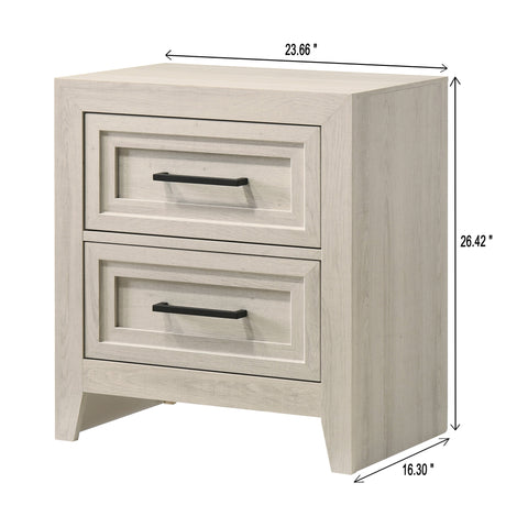 Lorraine Antique White Nightstand by Crown Mark at Eve Furniture
