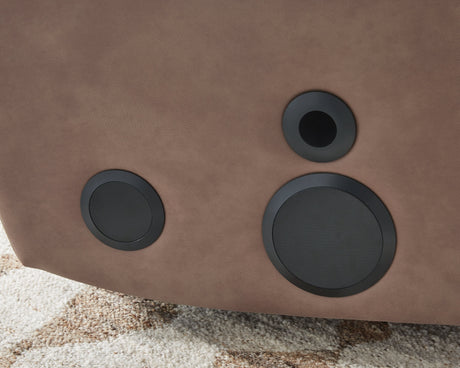Lorrenton Caramel Power Glider Recliner with Audio System by Ashley at Eve Furniture