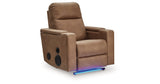 Lorrenton Caramel Power Glider Recliner with Audio System by Ashley at Eve Furniture