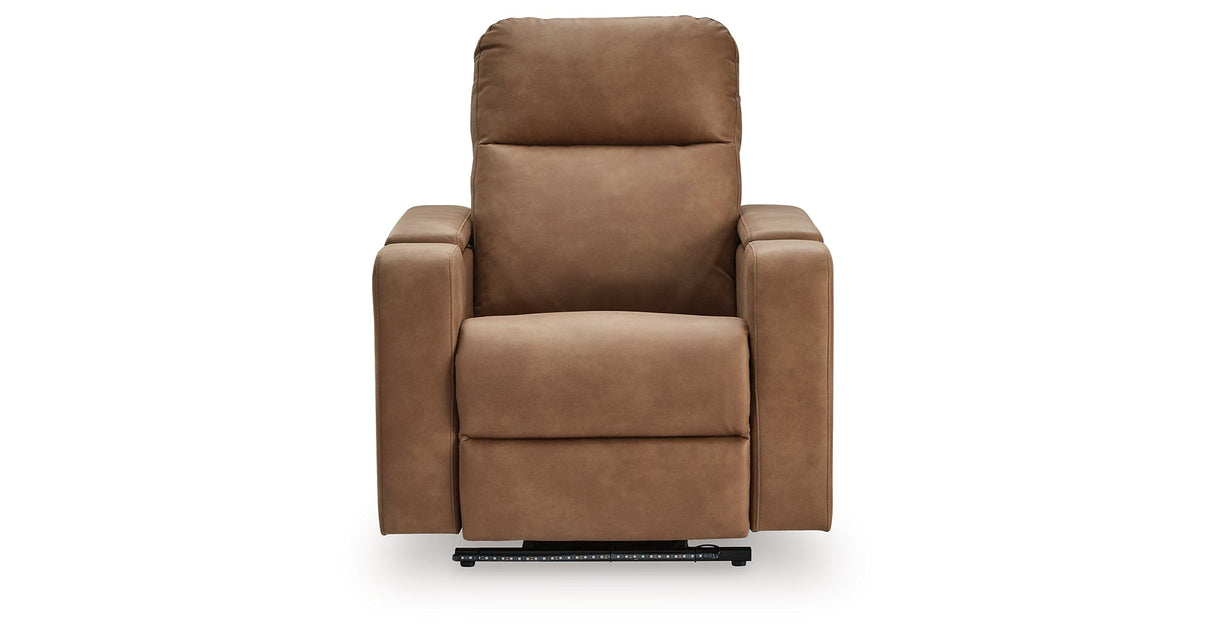 Lorrenton Caramel Power Glider Recliner with Audio System by Ashley at Eve Furniture