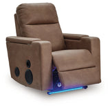 Lorrenton Caramel Power Glider Recliner with Audio System by Ashley at Eve Furniture