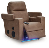 Lorrenton Caramel Power Glider Recliner with Audio System by Ashley at Eve Furniture