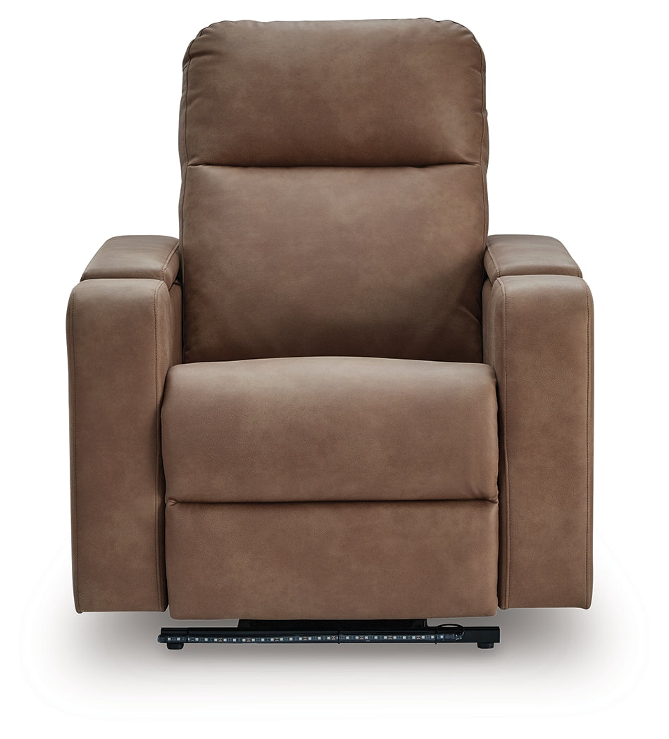 Lorrenton Caramel Power Glider Recliner with Audio System by Ashley at Eve Furniture