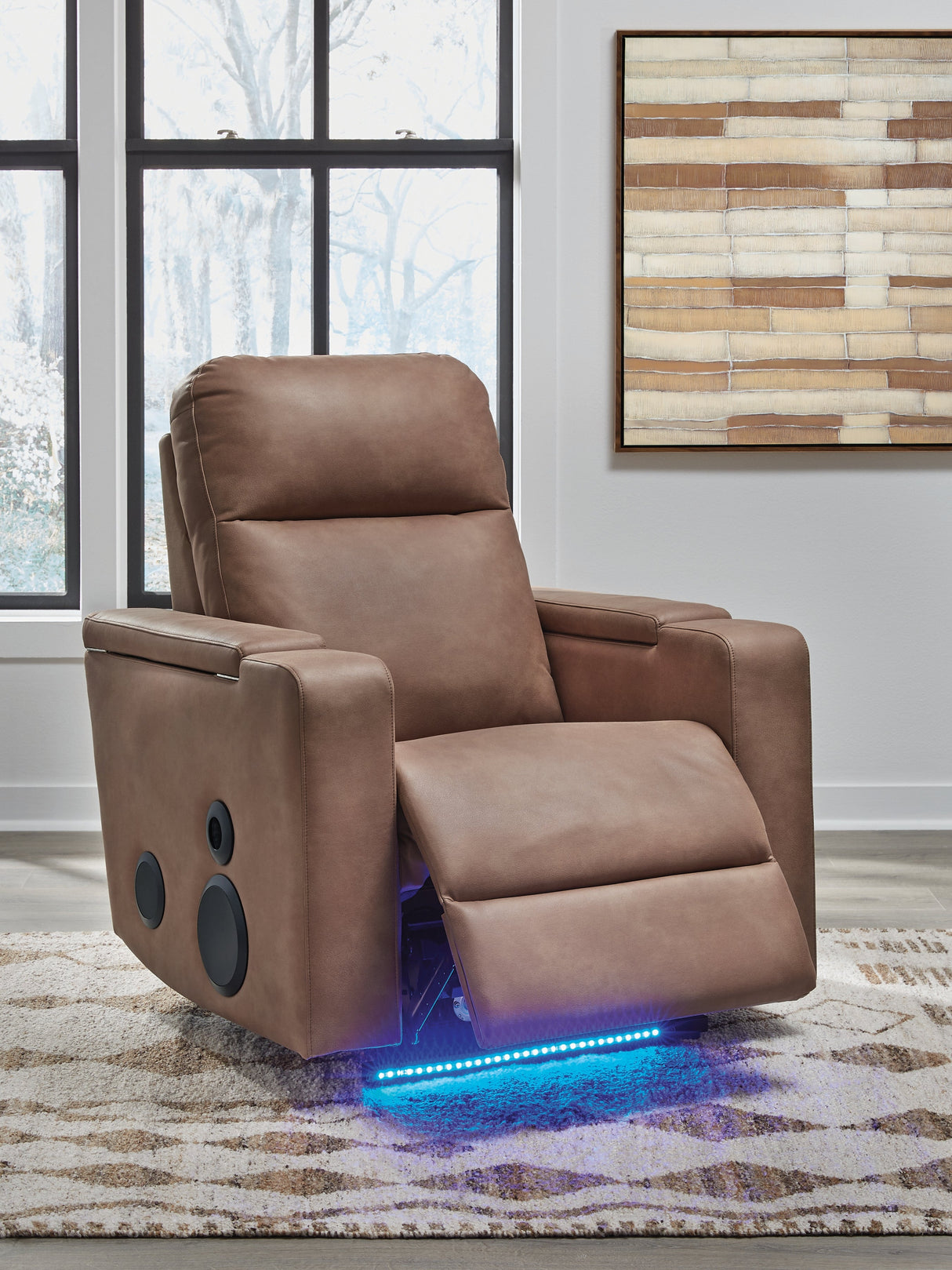Lorrenton Caramel Power Glider Recliner with Audio System by Ashley at Eve Furniture