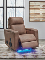 Lorrenton Caramel Power Glider Recliner with Audio System by Ashley at Eve Furniture