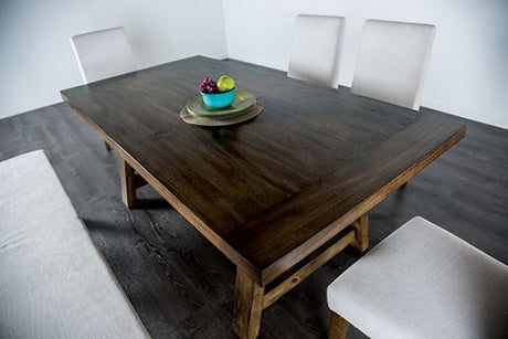 Losone Brown 6-Piece Dining Room Set w/ Bench by Furniture of America at Eve Furniture