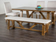 Losone Brown/White Bench w/ Cushion by Furniture of America at Eve Furniture