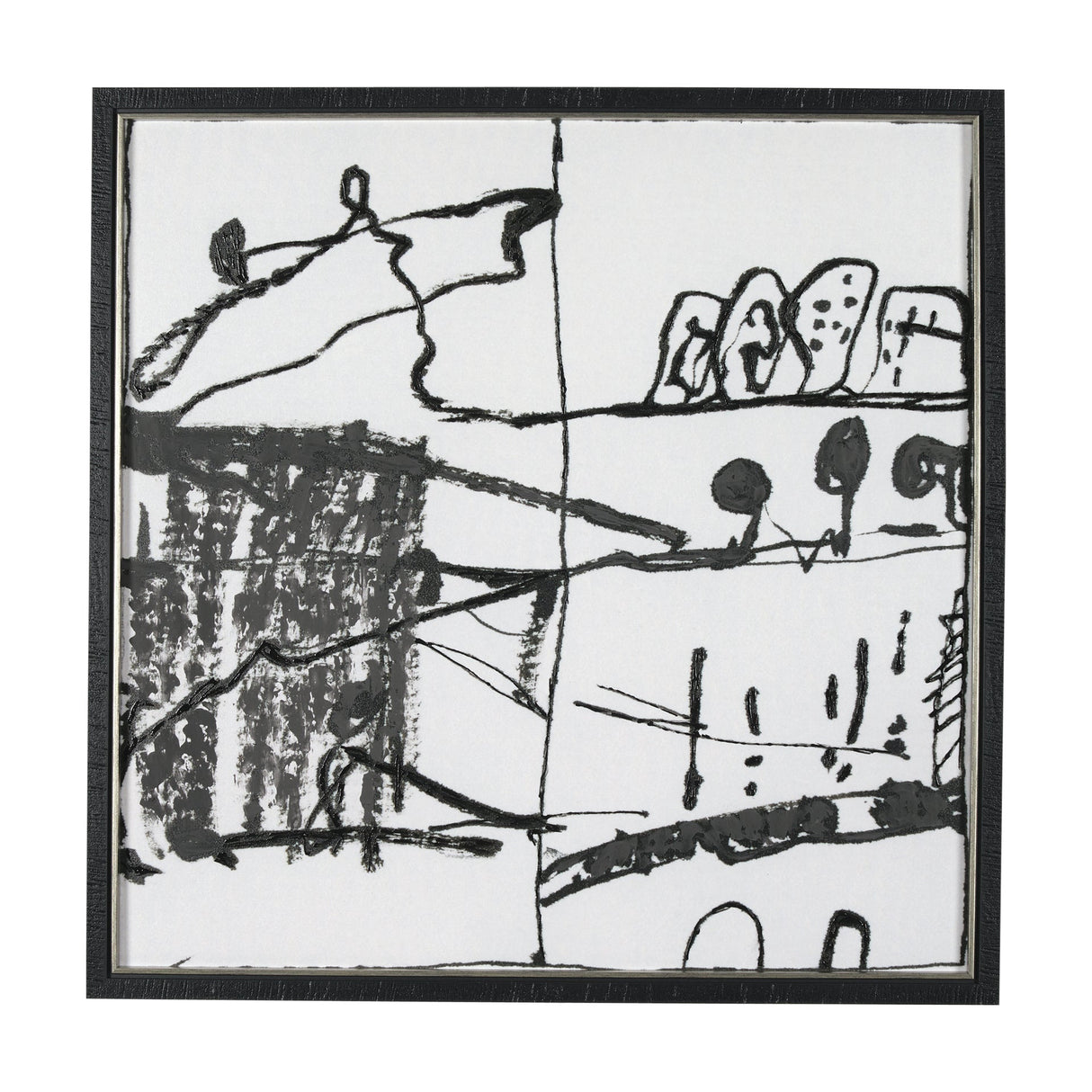 Lost Treasure Map II by Mercana Studio a Hand Embellished Textured Framed Art Print by Mercana at Eve Furniture
