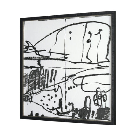 Lost Treasure Map III by Mercana Studio a Hand Embellished Textured Framed Art Print by Mercana at Eve Furniture