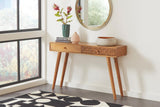 Lotus Natural Brown 2-Drawer Console Table