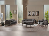 Lotus 3-pieces (Sofa & Loveseat & Chair) Livingroom Set in Grey by Furnia at Eve Furniture