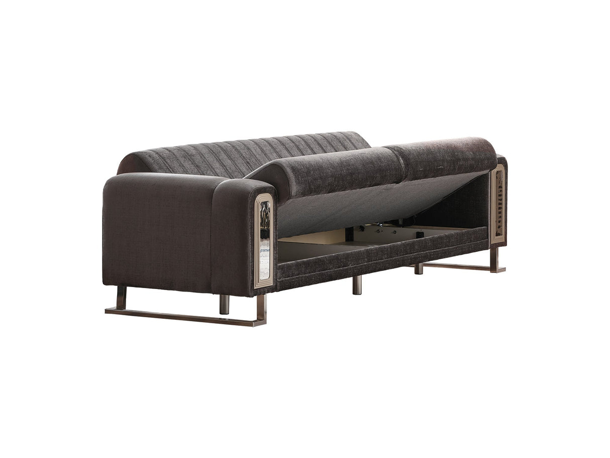 Lotus 3-pieces (Sofa & Loveseat & Chair) Livingroom Set in Grey by Furnia at Eve Furniture