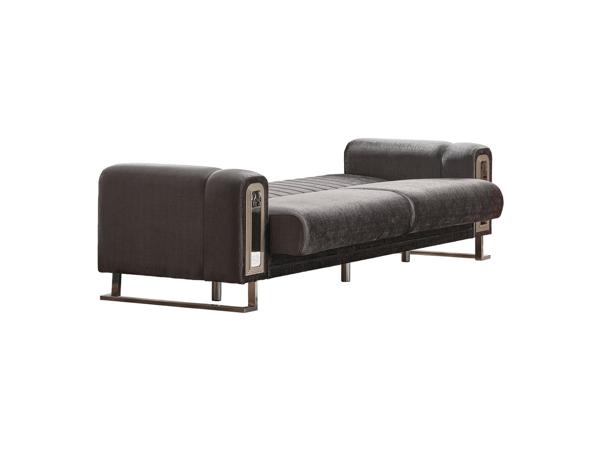 Lotus 3-pieces (Sofa & Loveseat & Chair) Livingroom Set in Grey by Furnia at Eve Furniture