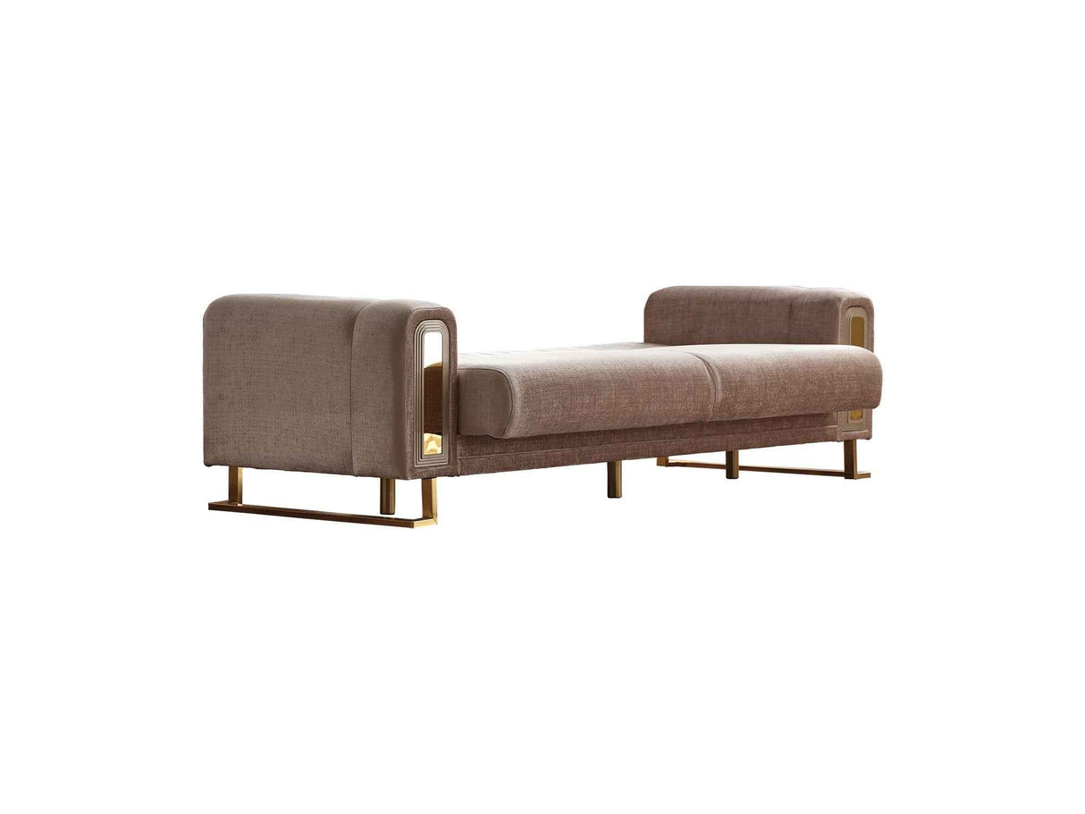 Lotus Cream Convertible Sofa by Furnia at Eve Furniture