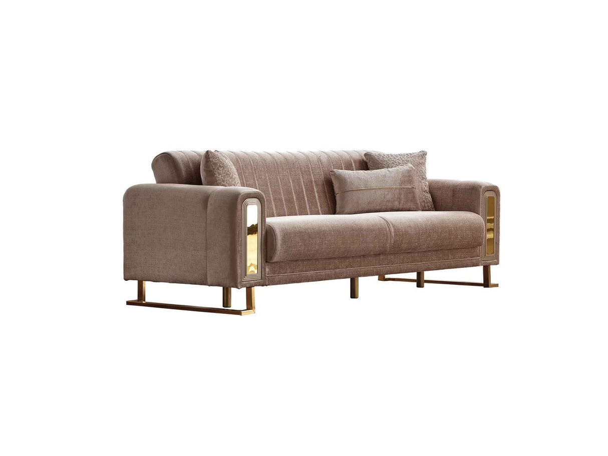 Lotus Cream Convertible Sofa by Furnia at Eve Furniture